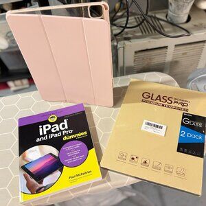 Apple iPad Pro ACCESSORIES (Case, screen protector, instruction manual)